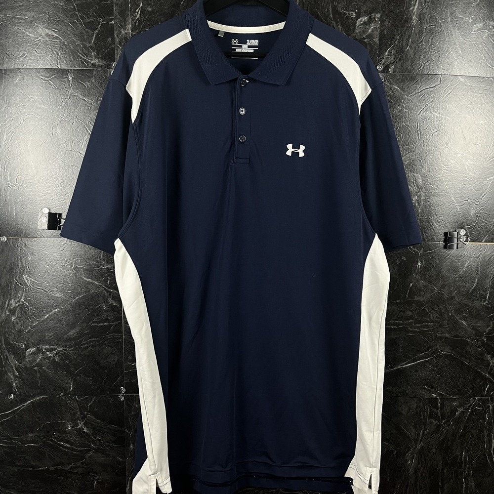 Under Armour Men's Navy HeatGear Polo Shirt XL